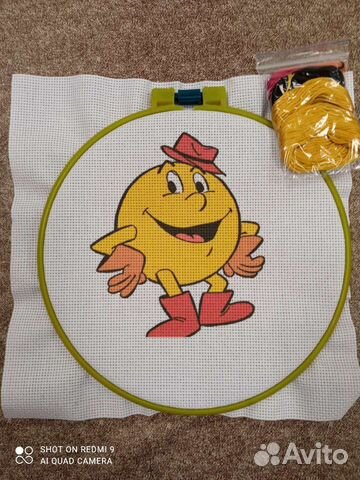 Набор для вышивания крестом с пяльцами и набором м