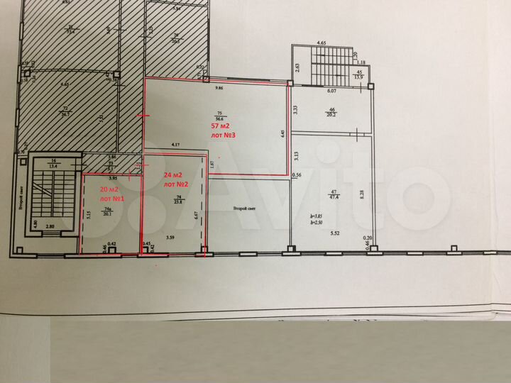 Свободного назначения, 57 м²