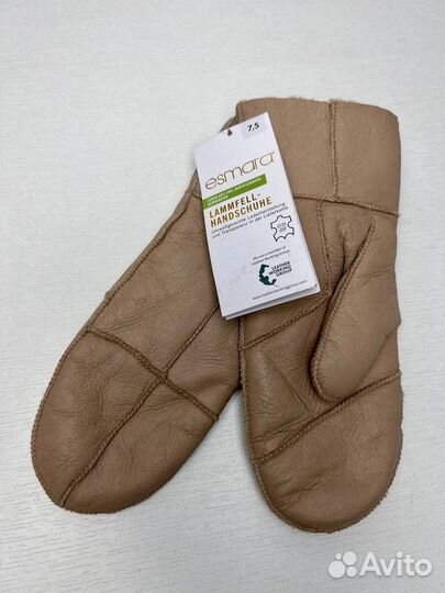 Рукавицы перчатки нат кожа/ замша/ нат мех