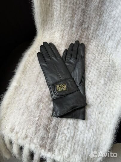 Перчатки женские кожаные