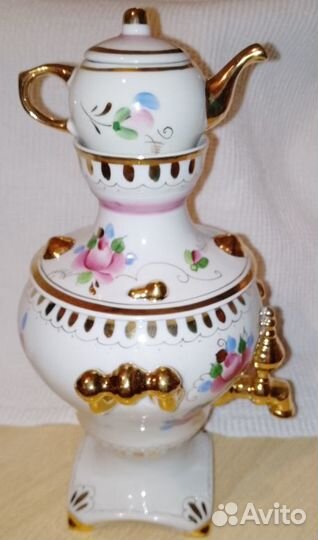 Самовар розовая Гжель - новый