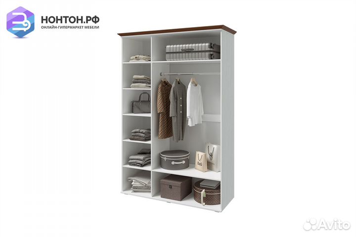 Шкаф 3-х створчатый Валенсия белый