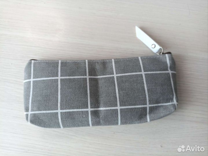 Холщовый геометрический пенал для школы