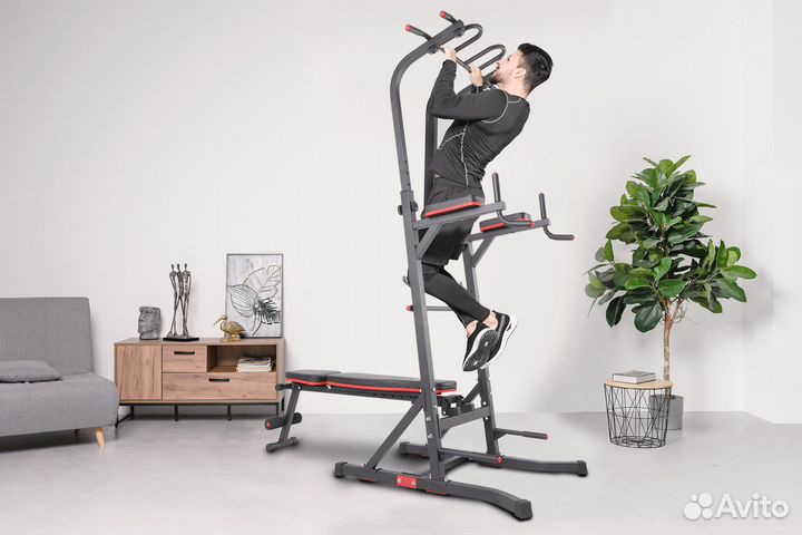 Турник-пресс-брусья со скамьей unix Fit 150P