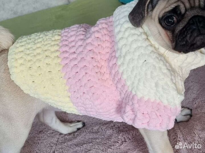 Вязаная кофточка для небольших собак