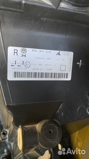 Фара передняя правая на volkswagen polo