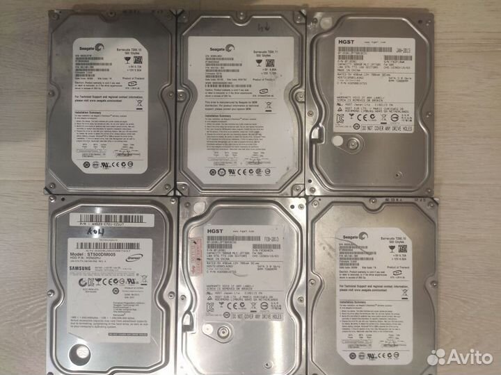 HDD до 750 Gb 15 шт. одним лотом