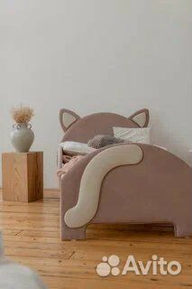 Детская мягкая кроватка Киска