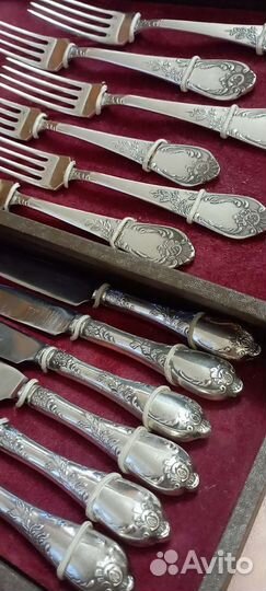 Набор десертных мельхиоровых приборов зиш Классика