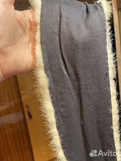 Воротник норка бежевая натуральный мех