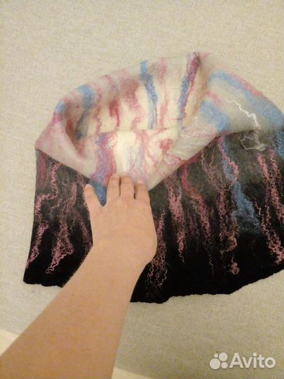Валяный шарф шерсть