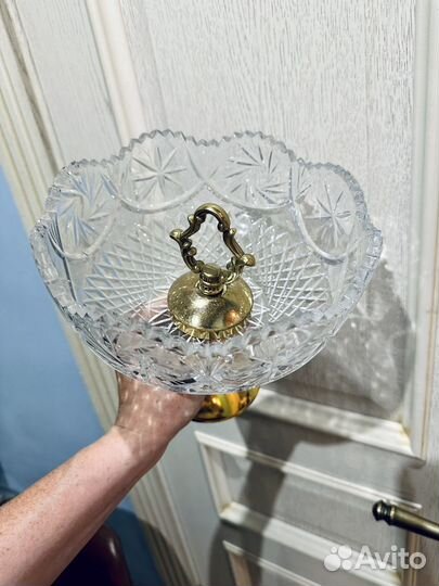 Ваза для Фруктов на ножке хрусталь