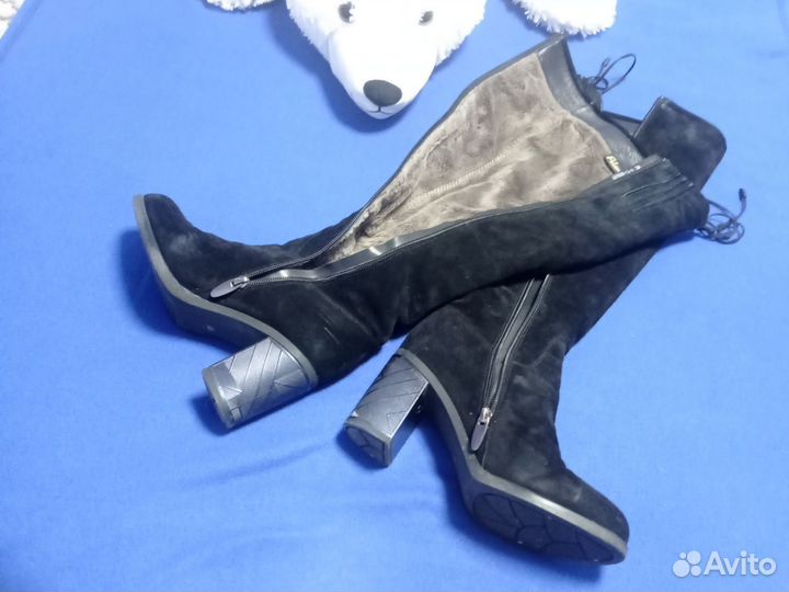 Сапоги женские зимние 38 39 натуральная замша