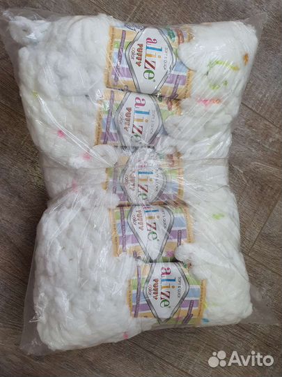 Пряжа alize puffy цвета 5860, 5794, 28