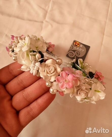 Ободок с цветами для девочки