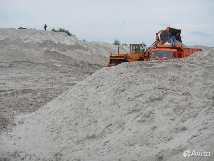 Песок желтый кладочный с карьера с доставкой