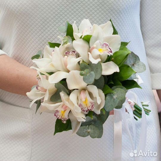 Букет невесты Ivory (с бутоньеркой)