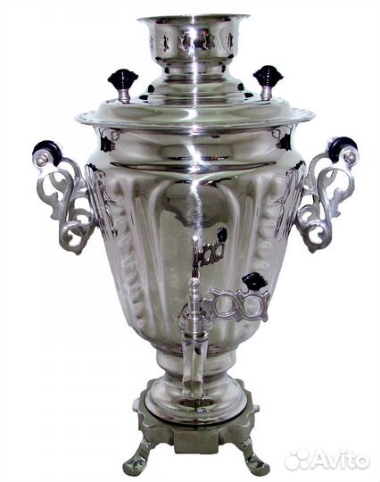 Самовар электрический новый, никелированный