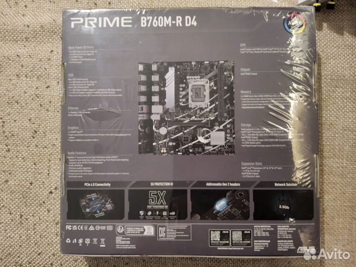 Материнская плата asus Prime B760M-R D4
