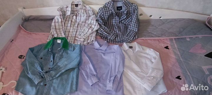Рубашки, брюки на мальчика 116-122