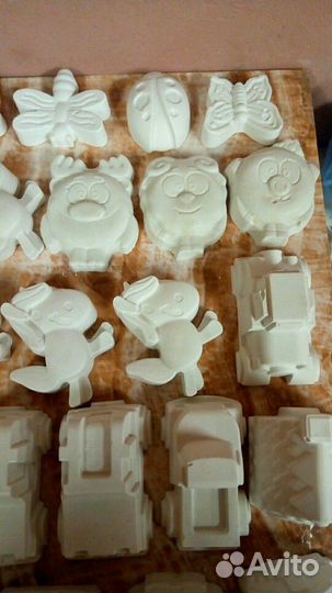 Раскраски - гипс - фигуры 2D и 3D