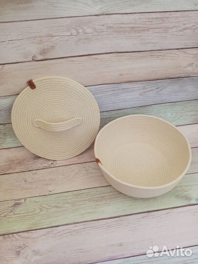 Корзина из хлопкового шнура