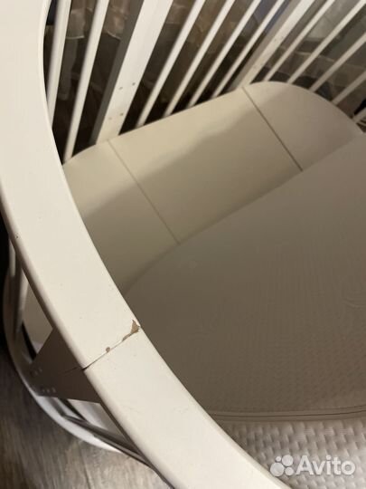 Кроватка круглая овальная 2в1