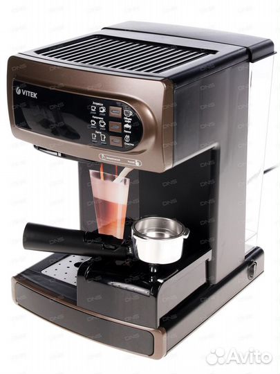 Новая рожковая кофеварка Vitek VT1517-GD
