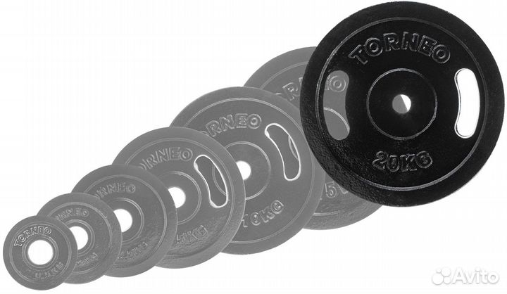 Блин Torneo стальной, 20 кг 2 шт