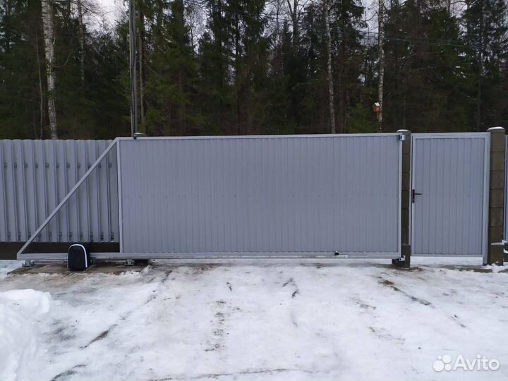 Ворота откатные сдвижные под ключ