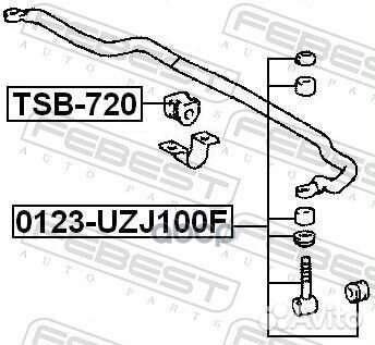Тяга стабилизатора перед прав/лев 0123UZJ10