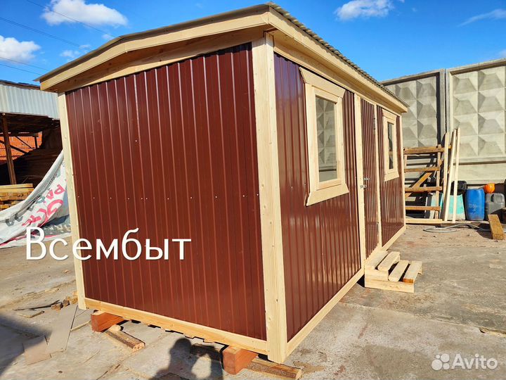 Бытовка 6 на 2 блоки зимняя утепленная