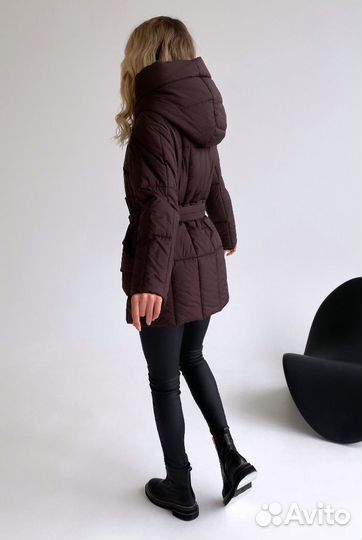 Пальто демисезонное женское с поясом