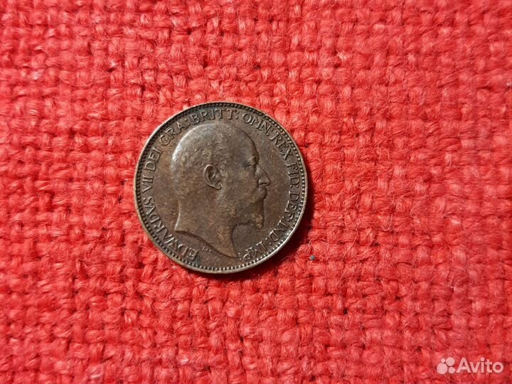 Монета / фартинг Британия/ Эдвард7. 1902 гб