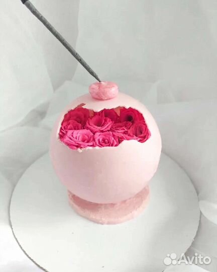 Торт шар с сюрпризом на заказ