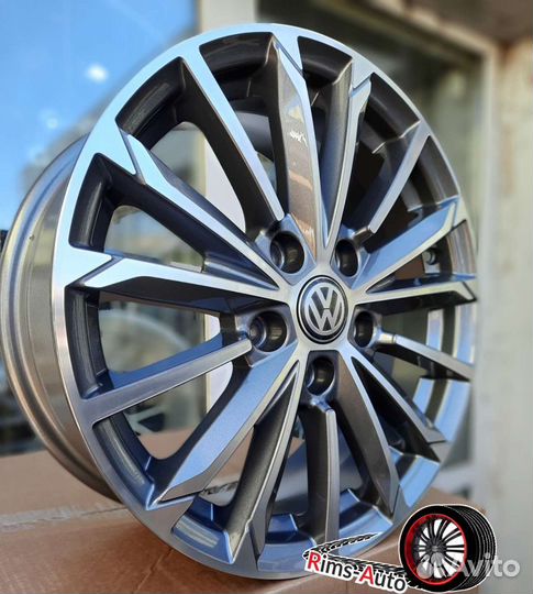 Диски VAG VW, skoda r16 5x112 серый с полировкой