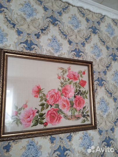 Картина вышитая крестом ручная работа