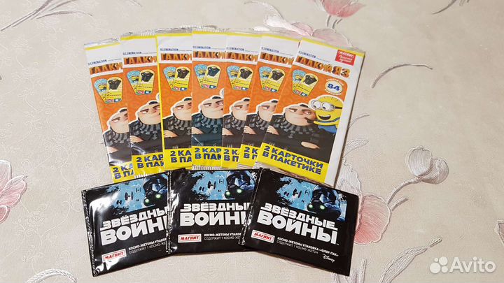 Карточки Гадкий Я 3 Жетоны Звездные войны