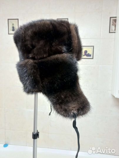 Норковая мужская шапка
