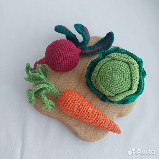 Фрукты, овощи вязаные