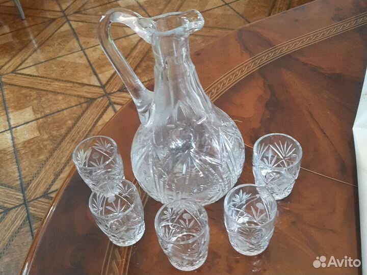 Графины для сока. Воды хрустальная стекло