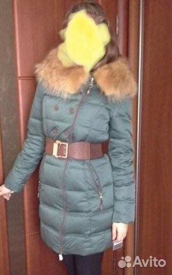 Пуховик женский натуральный мех