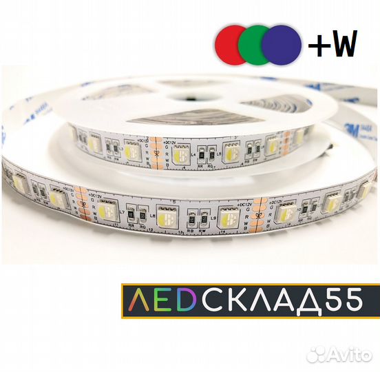 Светодиодная лента RGB+W в одном диоде 5050-60