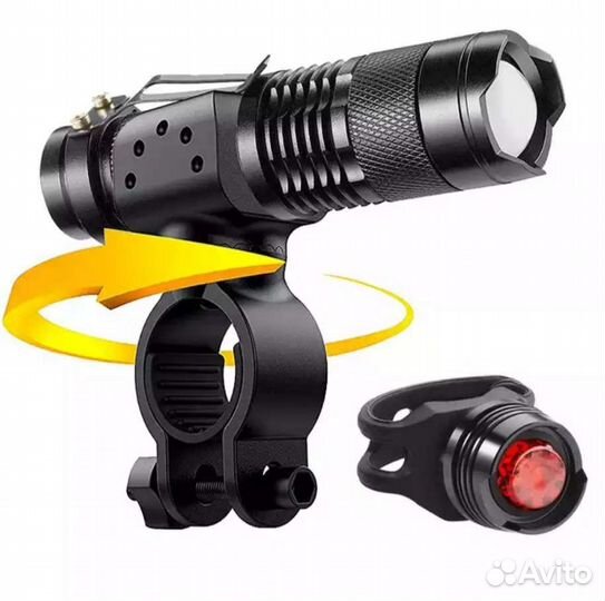 Велофонарь Новый с зумом и крепежом