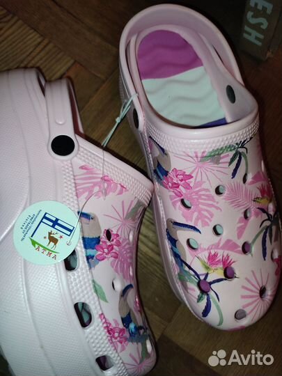 Финские кроксы на платформе