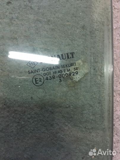 Renault Laguna 2 Стекло задней левой двери