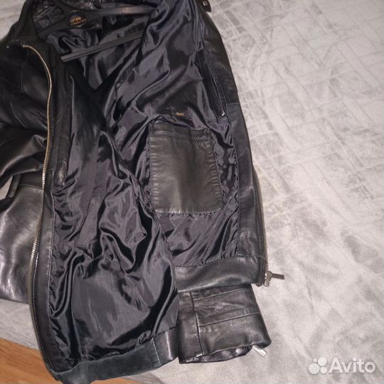 Мотокуртка кожаная мужская 56