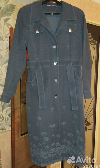 Плащ джинсовый-эксклюзив