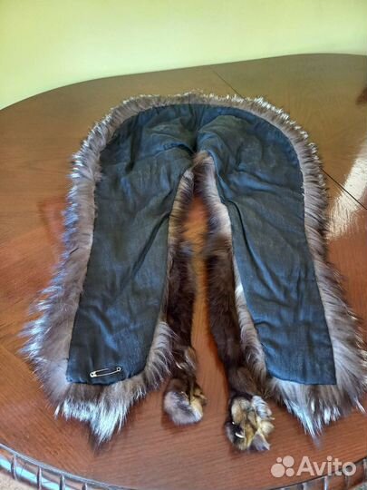 Меховой воротник чернобурка