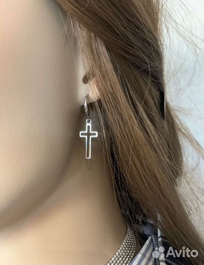Серьги кресты